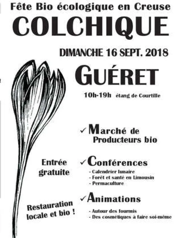 16 septembre 2018, Fête Bio Ecologique : Colchique, Guéret (23) Visuel